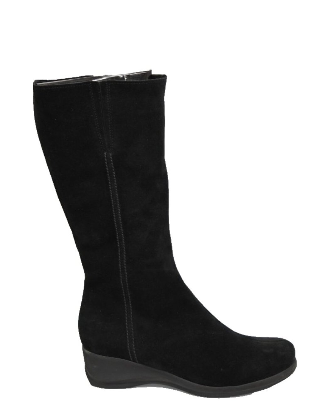 New! La Canadienne Tara Waterproof Wedge Boot Black Suede 9.5 DD203A Z